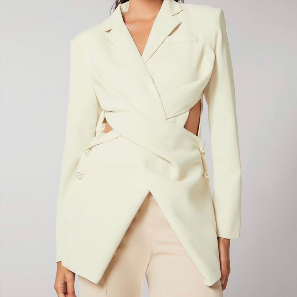 Shein sexy cream blazer